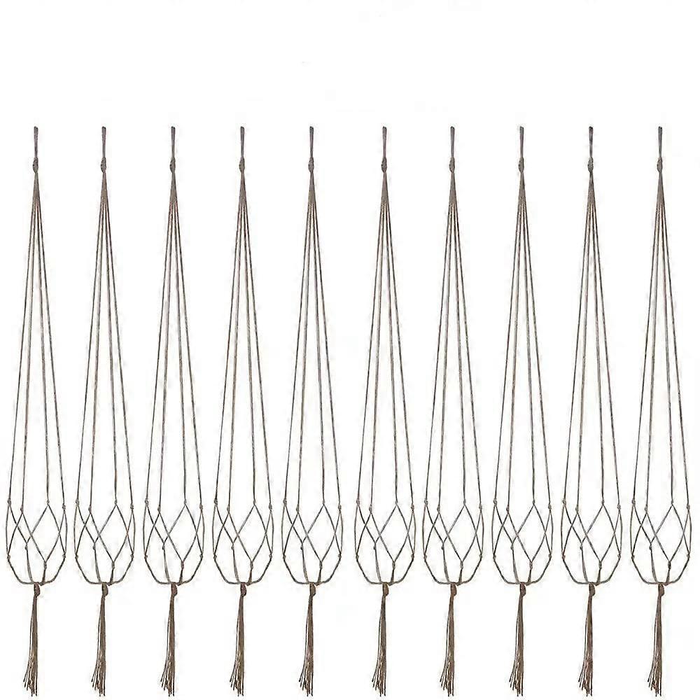 Plantenhanger, 6 Stuks Hangende Bloempot Plantenhouder Mand Jute Touw Houder voor Binnen Buiten 105cm