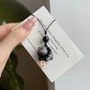 Weave Rope Bag Charms Stone Car Key Ring Cute Lucky Cat Braid Rope Pendant  Hanging Decoration
