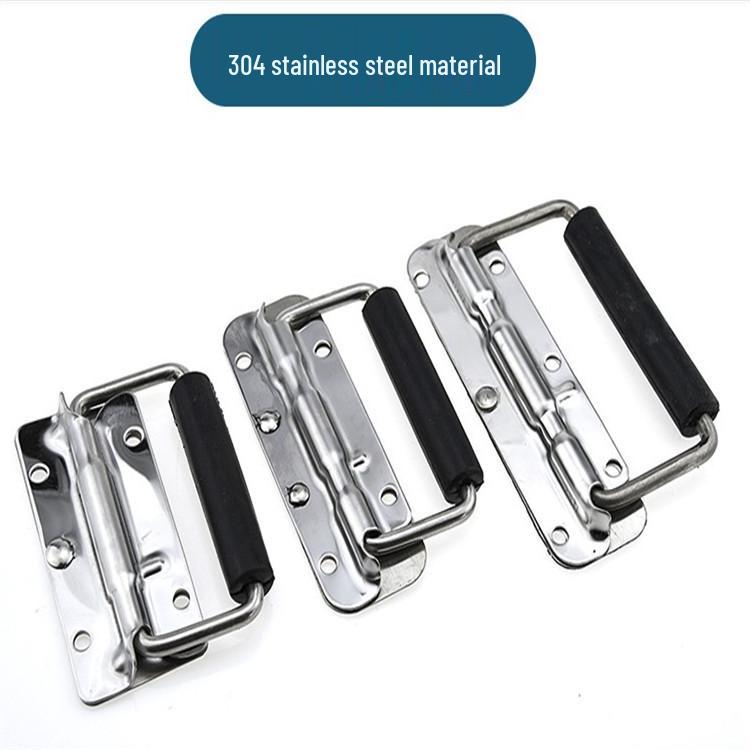 304 Stainless Steel Spring Loaded Folding Handle for Tool or Aluminum Cases