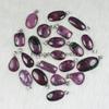 Pink Ruby Zoisite Gemstone Pendant Healing Crystal Pendant Necklace Making For Silver Jewelry Supply Bezel Pendant Necklace
