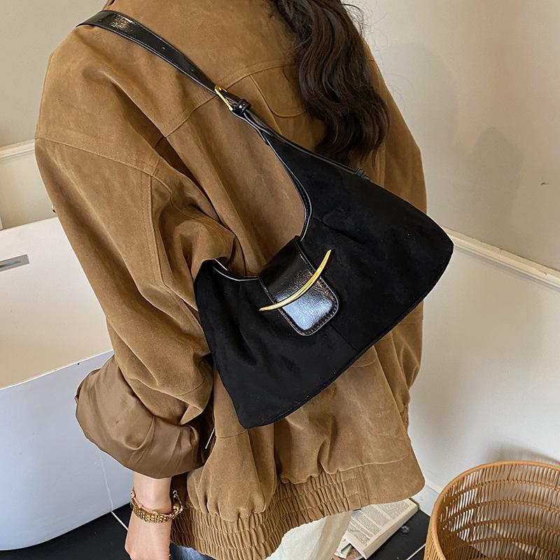

Faux Suede Women Shoulder Bag Female Armpit bag Designer ladies totes Vintag eburgundy Handbags bolsa feminina чёрный