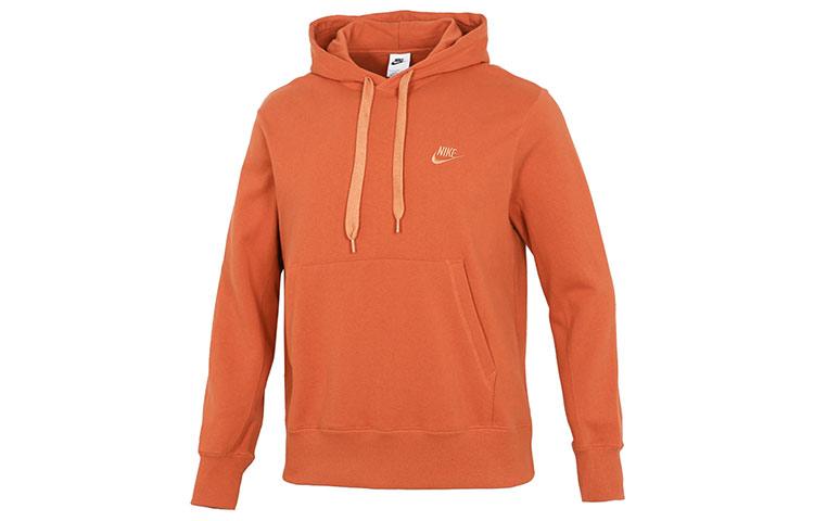 Nike Sweatshirts Men s Orange Red Hooded Moderate Regular DA0024-881 L