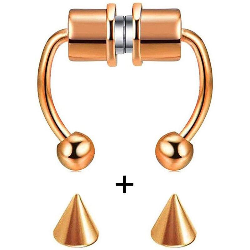 Segment falešného přepážkového kroužku Helix Tragus Faux Clicker nepropichující magnetický