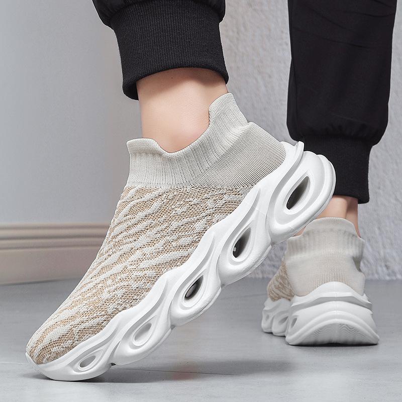 Foreign trade large size new men's casual shoes with one foot increase height and shock absorption lightweight soft sole lazy shoes fitness couple sho