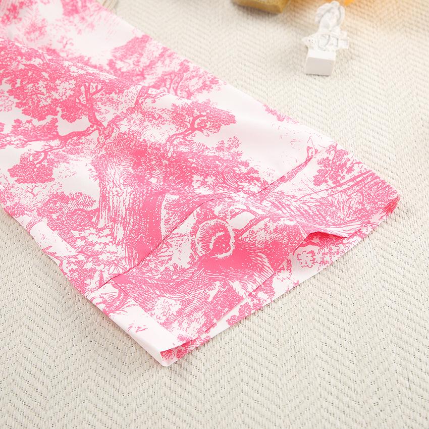 Весенние женские удобные синие мягкие шорты с длинными рукавами с принтом — фото 11