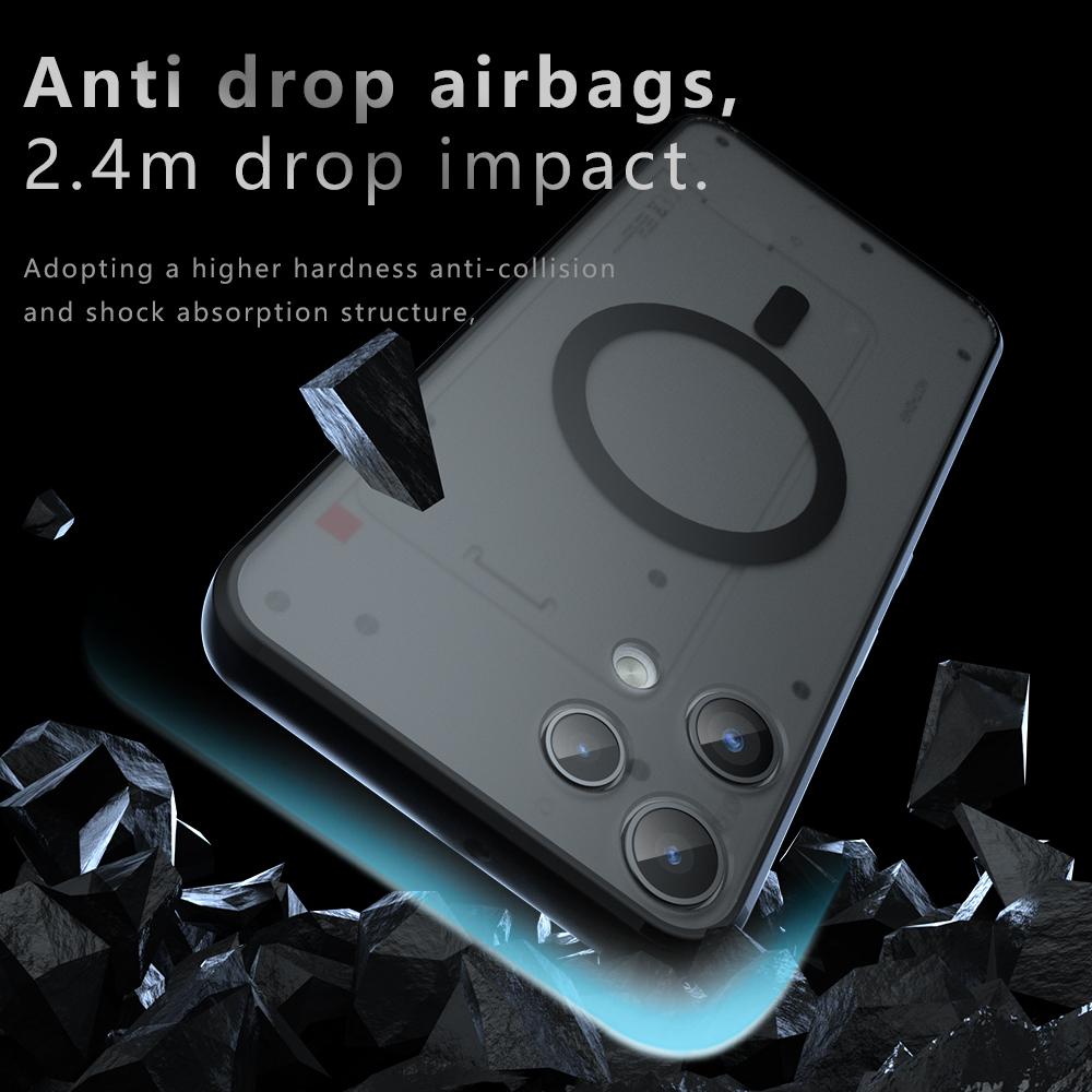 For Magsafe Magnetic Wireless Charging Case For Nothing Phone 3A Lite 5G Shockproof Back Cover Coque