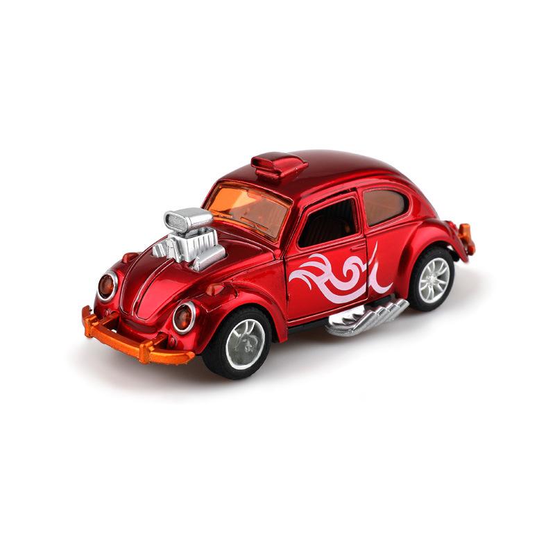 1:36 Alloy Pull-Back Double-Door Inertia Classic Car Cartoon Model Ornament