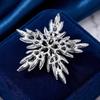 1Pcs Sparkling Crystal Brooch Pin Cute Snowflake Star Flower Pattern Jewelry for Women Christmas Gift Choice
