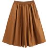 Fat sister foreign style loose 2025 large size age reduction fashion versatile solid color seven-point wide-leg pants