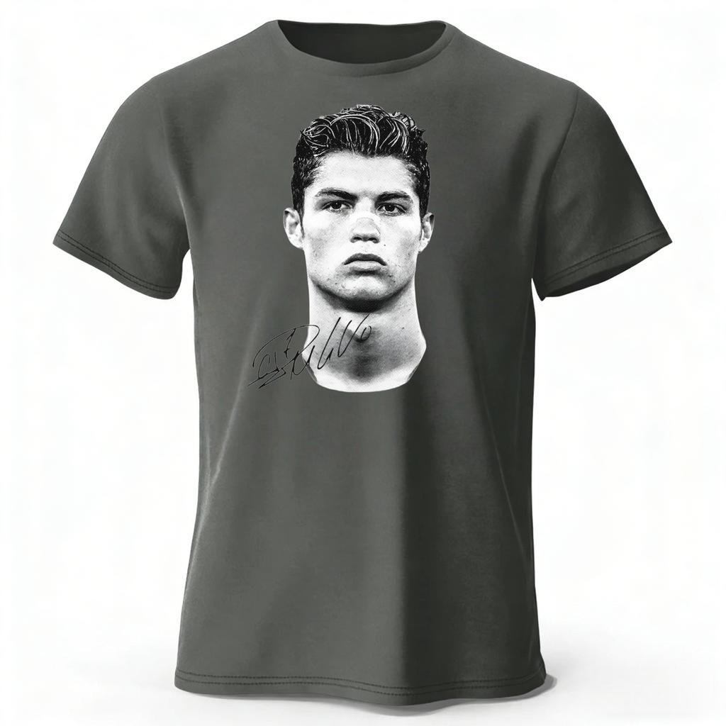Latest Ronaldo Commemorative Limited Edition Cotton Short Sleeve Summer Mens Comfortable Loose Large Running Fitness Tshirt