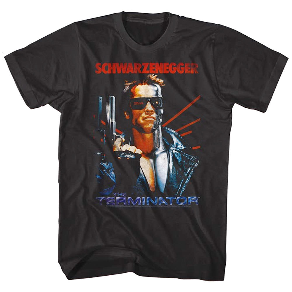 OFFICIAL Terminator Men s T-Shirt Movie Poster Schwarzenegger Black S