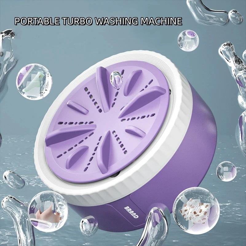 Máquina de Lavar Mini com Temporizador de 3 Marchas Máquina de Lavar Portátil com Turbina Rotativa Máquina de Lavar Roupa Íntima Meias Roupas de Bebê