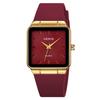 Langjue Fashion Square Men'S Watch Selection Men'S Watch Simple Quartz Watch Men'S Silicone Strap Watch