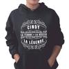 Hoodie - Cindy - Black - Hooded Collar - Long Sleeves - Unisex