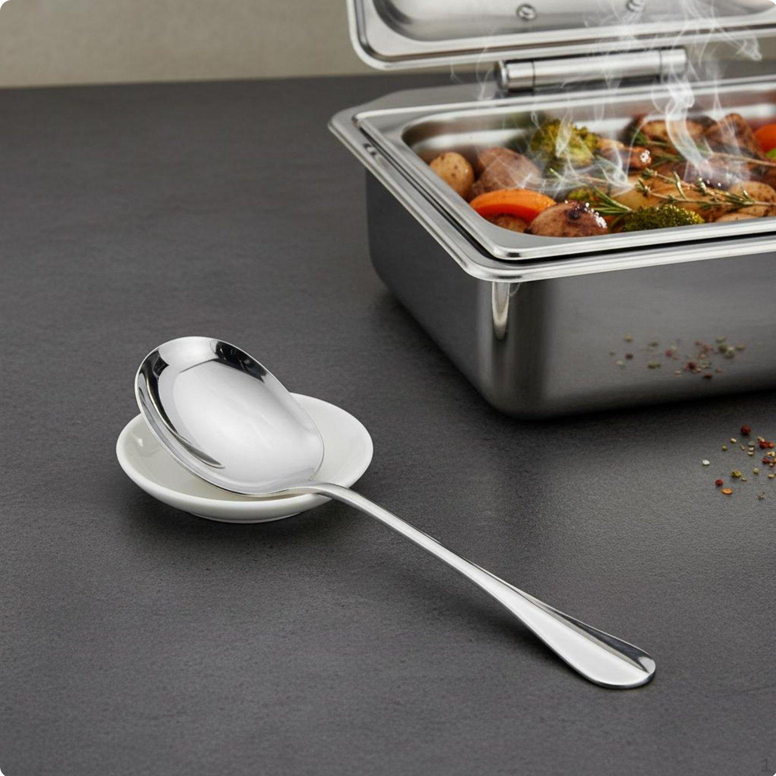 Stainless Steel Serving Spoon Professional Mirror Polished Kitchen Utensil for Caterers, Family Zhuangyuan Spoon