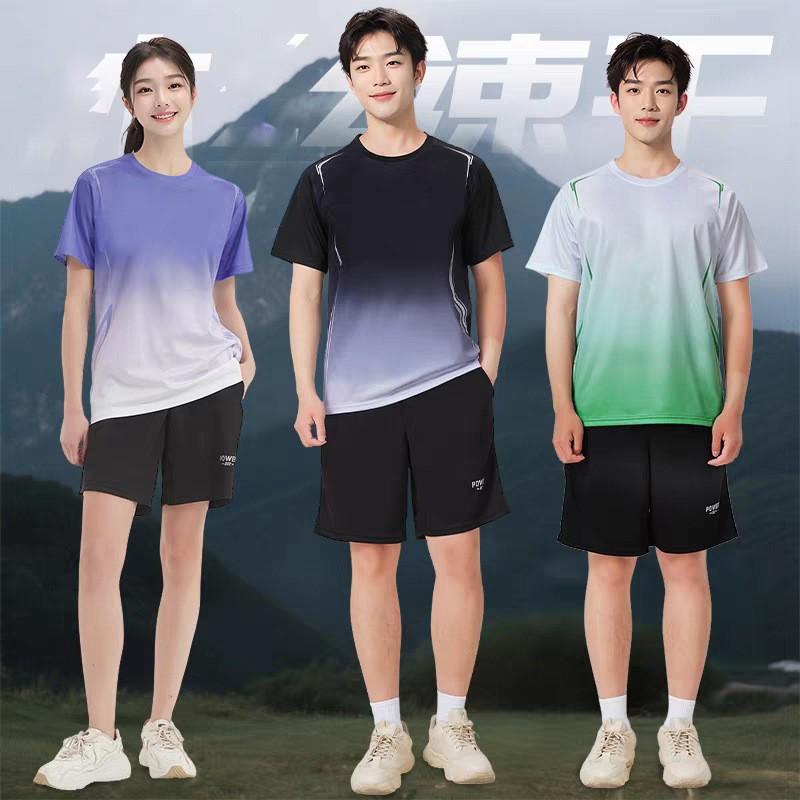 Quick-Dry Sport Set Badminton Running Gym Cycling Tennis Training Unisex Athletic Wear Fall
