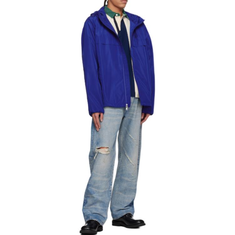 Polo Ralph Lauren Logo Embroidered Double Zipper Hooded Long Sleeve Jacket Men jackets Blue 710970124-001