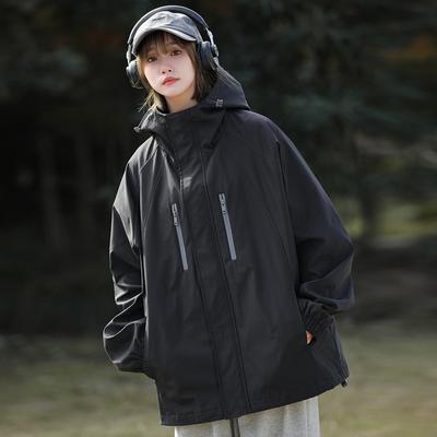 American Style Hooded Jackets for Men and Women, Spring and Autumn Trendy Brand Couple Models, Loose Outdoor Mountaineering Wear, Sports Jackets
