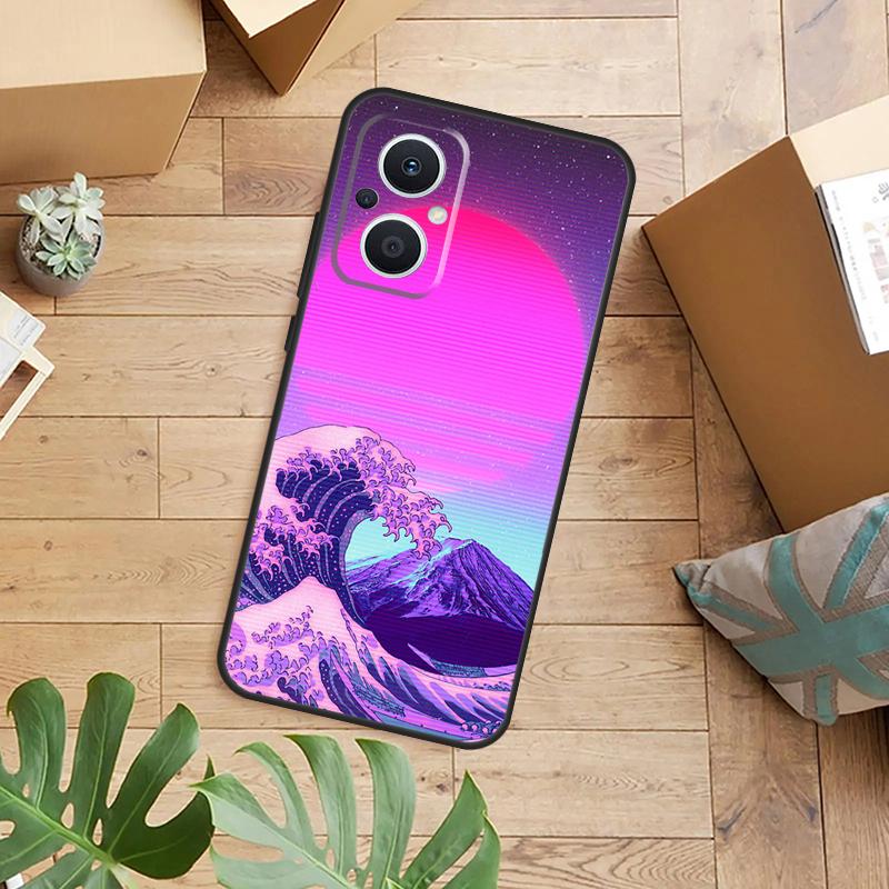 Vaporwave Art Case For OPPO Reno 14F 13F 12F 10 11 12 13 14 Pro 8T 7 8 Lite OPPO Find X8 X6 X5 X9 Pro Cover