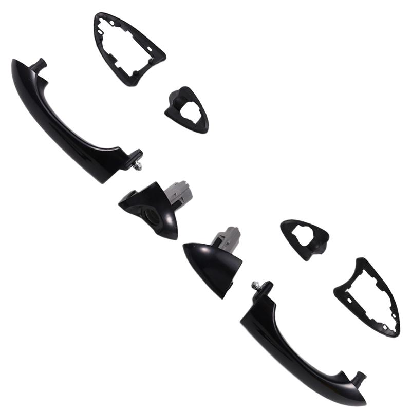 A58X-Front Left+Right Exterior Door Handle For BMW X5 E53 2000-2006 Outer Door Handle Black Left