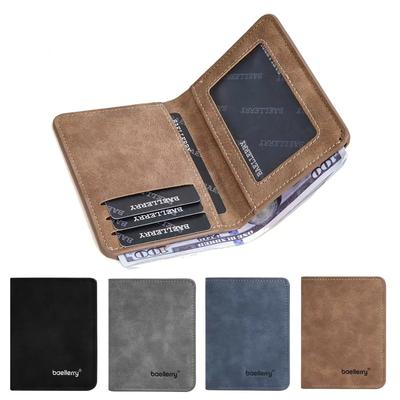 Thin Sanded Leather Multi-Card Driver's License Card Holder Simple Casual New Business Multi- Bifold Men's Short Wallet