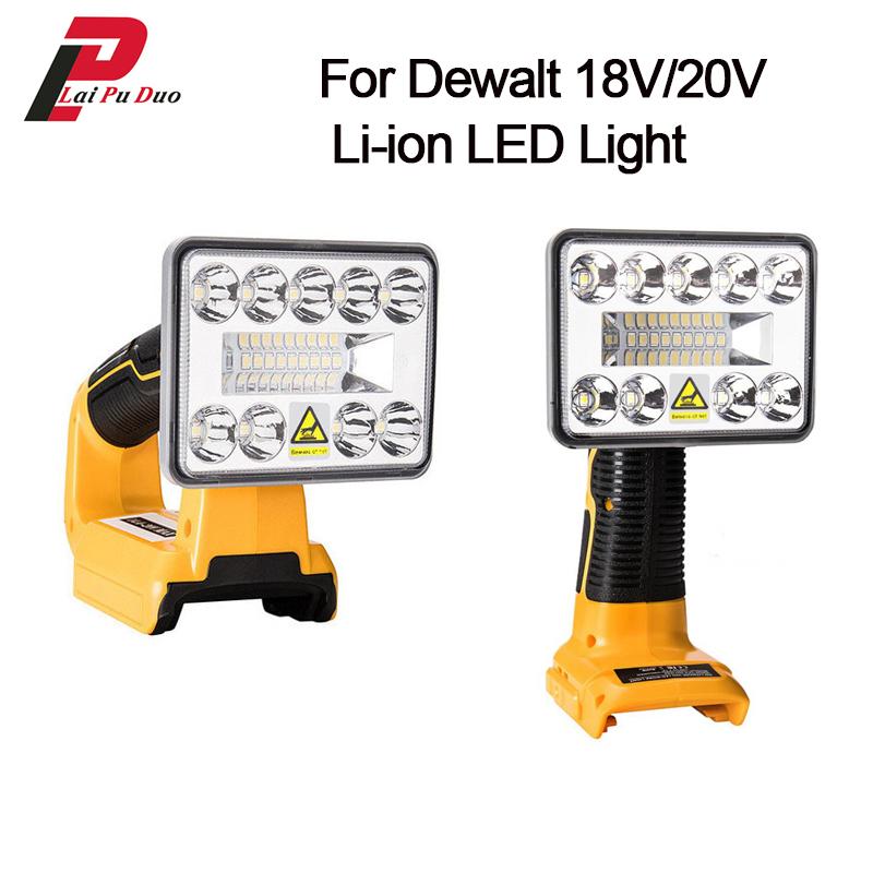 Replace for Dewalt Light 18V LED Tool Light Indoor Outdoor DCB182 DCB201 DCB200 Li-ion Battery Compatible