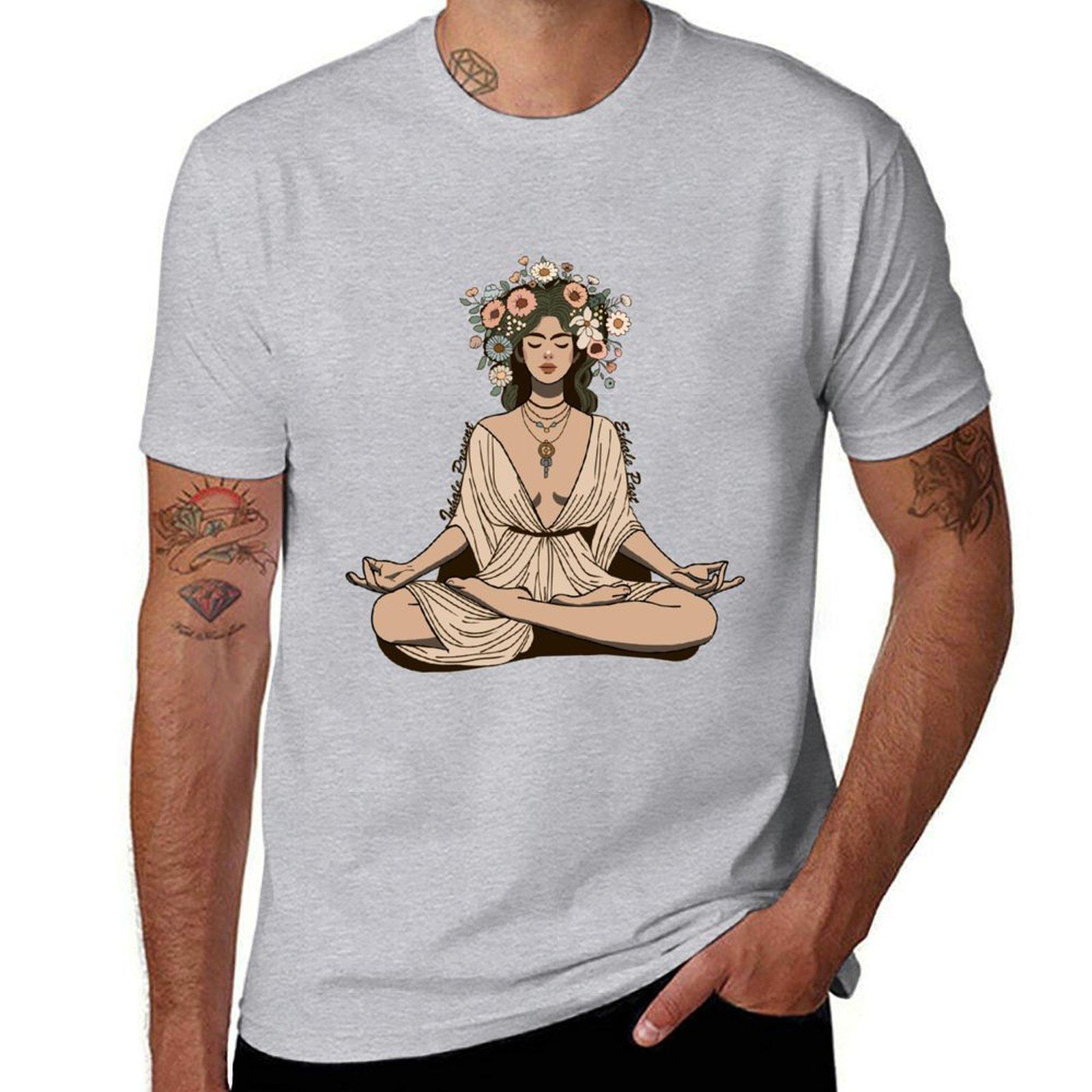 Inhale present exhale past Tshirt hippie clothes summer clothes Mens tshirts S