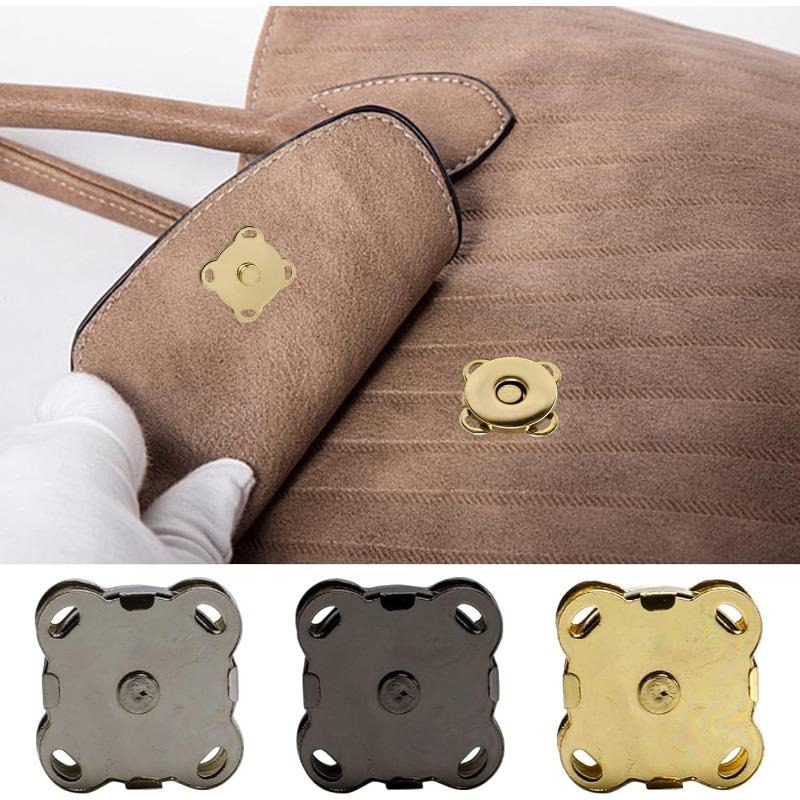 30 Sets Magnetischer Druckknopf 18mm Magnetischer Knopf für Kleidung Taschen Geldbörsen Aufnähen von Magnetischen Druckknöpfen für Stoff DIY Basteln(Silber,Gun Color,Helles Gold)