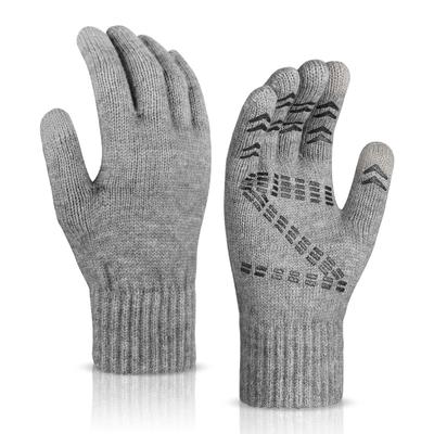 Warme Handschuhe Touchscreen Rutschfest Herren und Damen Herbst und Winter Kaschmir Strickhandschuhe für Studenten Reiten Kältefeste Handschuhe