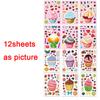 Make-a-Cake Sticker Sheets DIY Make Your Own Birthday Cake Puzzle Stickers for Kids Boys Girls Party Favor Games Toys Gifts