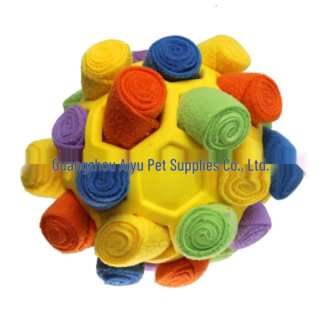QQ Bouncy Rainbow Sniffing Ball: Interactive Foraging and Training Toy for Cats and Dogs
