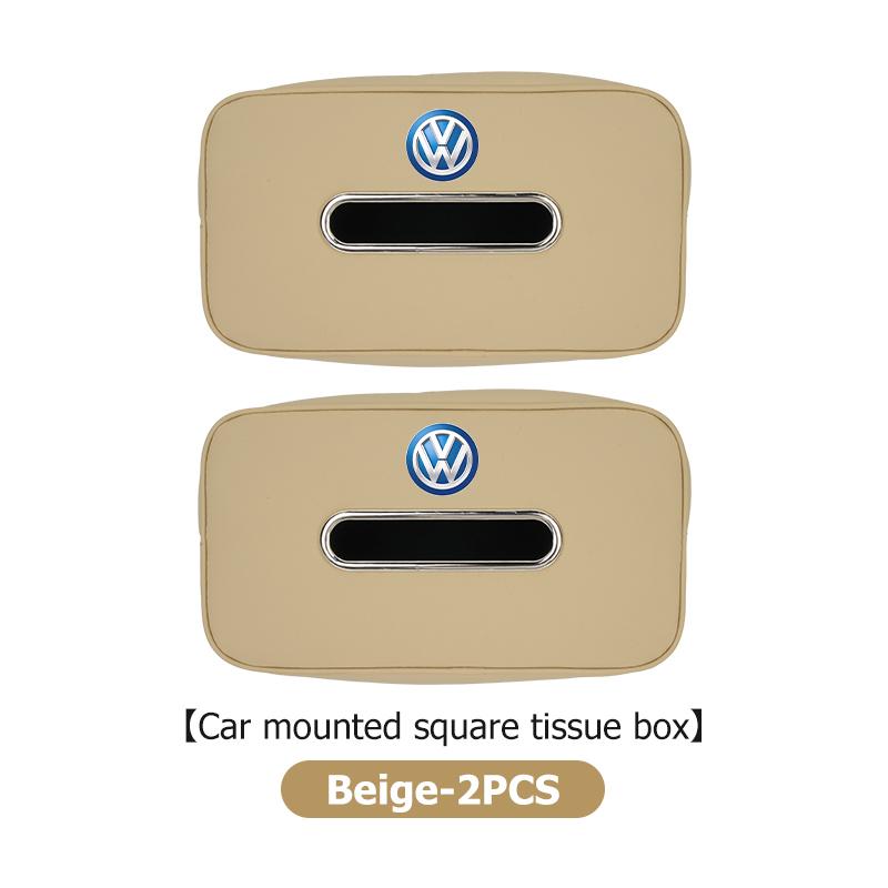 WET1 Car Tissue Box Seat Back Paper Towel Bag Tissue Storage Case For Volkswagen VW Scirocco Jetta Beetle Golf 4 5 6 Passat Polo B5