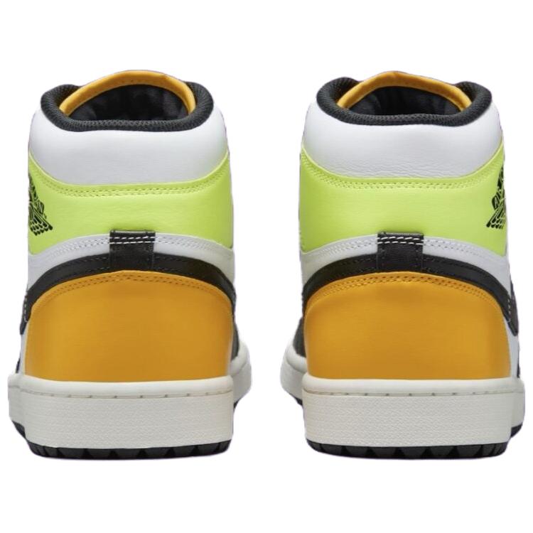 Air Jordan 1 High Golf Volt Gold Men Sneakers White Black University-Gold DQ0660-105