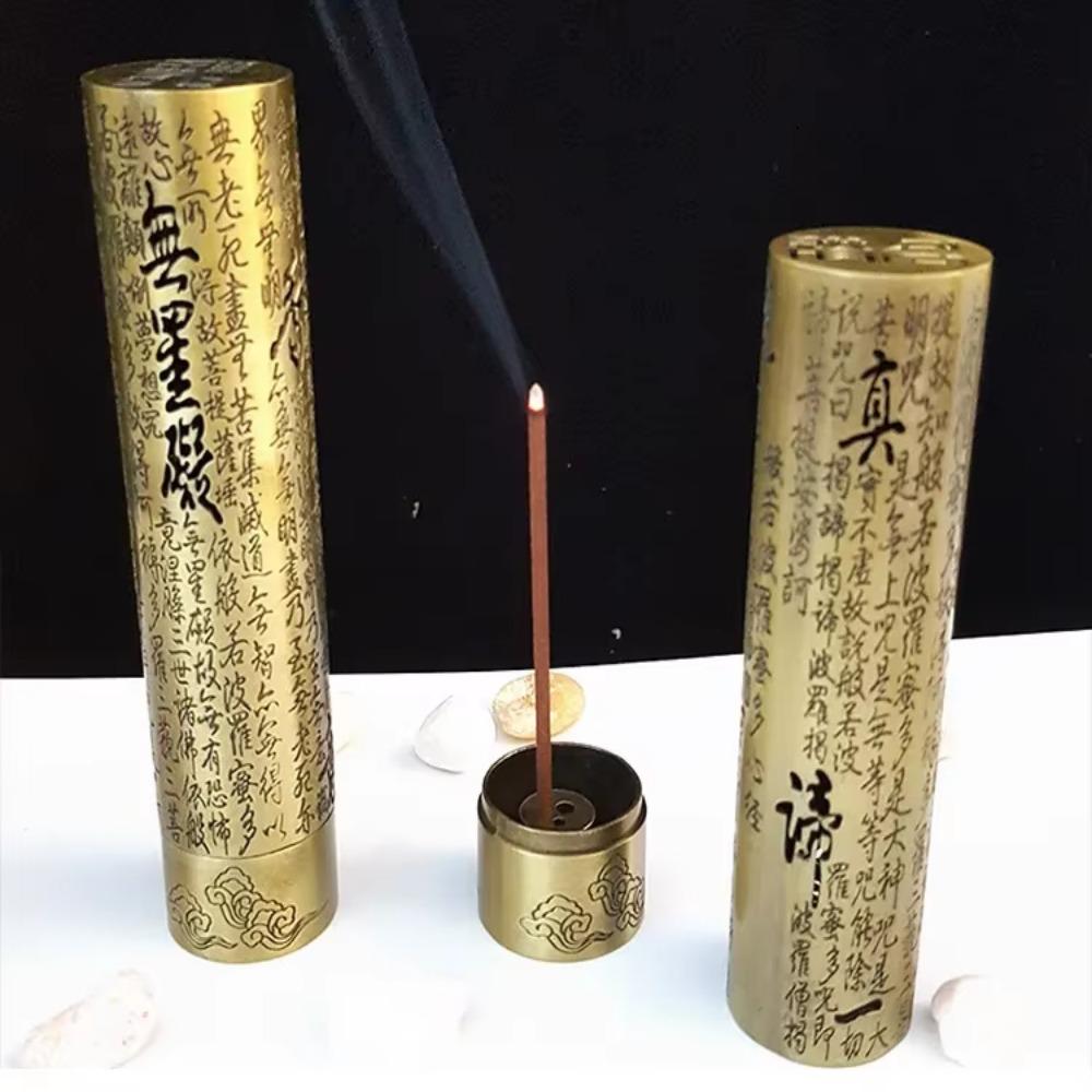 Exquisite Cylindrical Incense Holder Retro Hollow Incense Holder Zen Incense