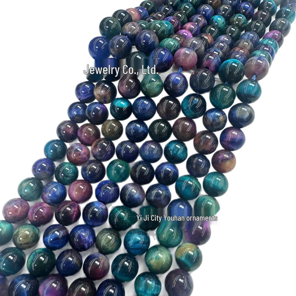 Handmade Natural Colorful Tiger Eye Stone Beaded Jewelry Accessories