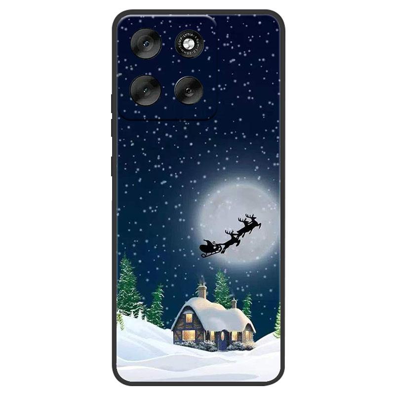 Christmas Painted Phone Case For Motorola Moto Edge 60 50 Pro Ultra Neo G56 G66j G66y G06 G86 Power G15 Soft Silicone TPU Cover