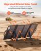 100W Bifacial Solar Panel, 16BB N-Type Foldable Monocrystalline Solar Panel Charger 24% Efficiency, Portable with MC4 Output, USB-A (QC3.0), Type-C &