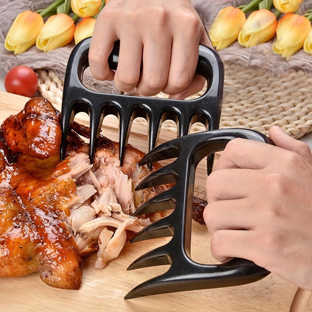 2 Stück-BBQ Zubehör Fleischwolf Starker Pulled Pork Zupfer BBQ Gabel Bärenklaue Obst Gemüseschneider Schneidwerkzeuge Kochwerkzeuge