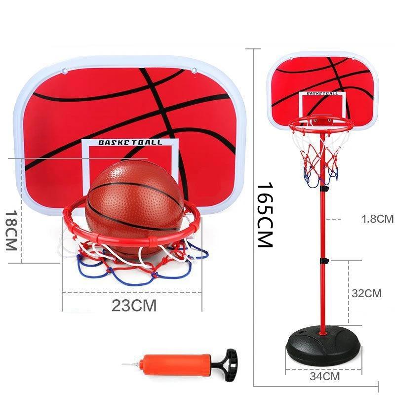 Toddler Basketball Hoop 64-165CM Height Adjustable Kids Hoop for Indoor & Outdoor Mini Basketball Goal Ball Game for Boys & Girl