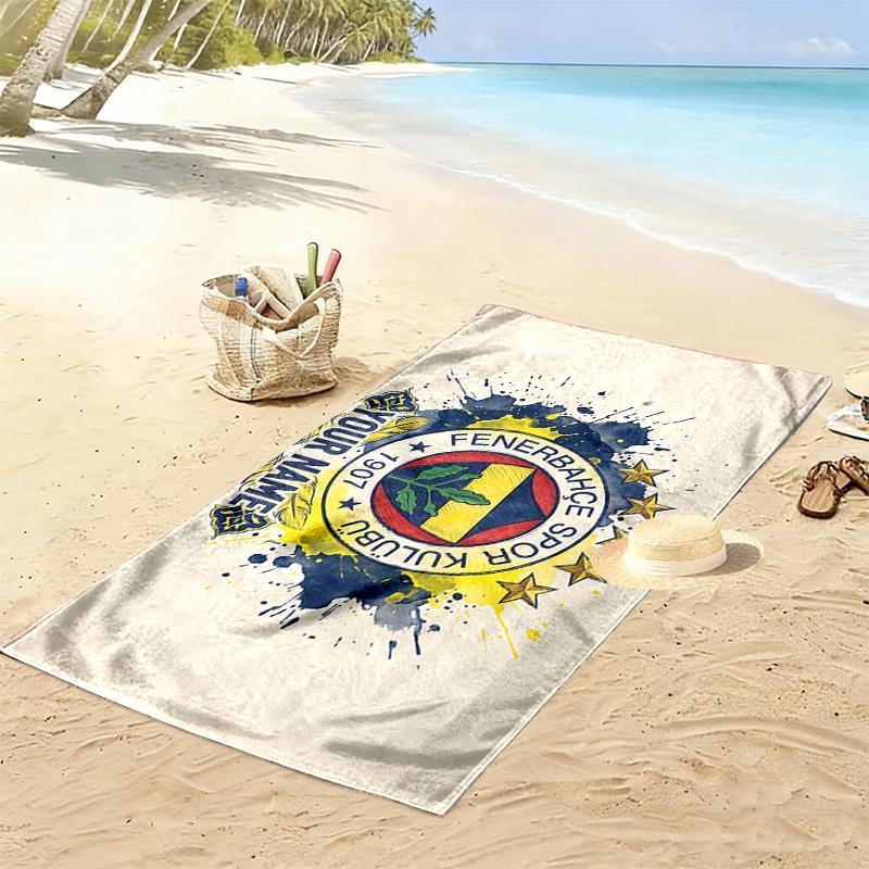 Fenerbahce Spor Kulübü Print Beach Towel, Large Soft Quick Dry Towel for Beach Camping Swimming