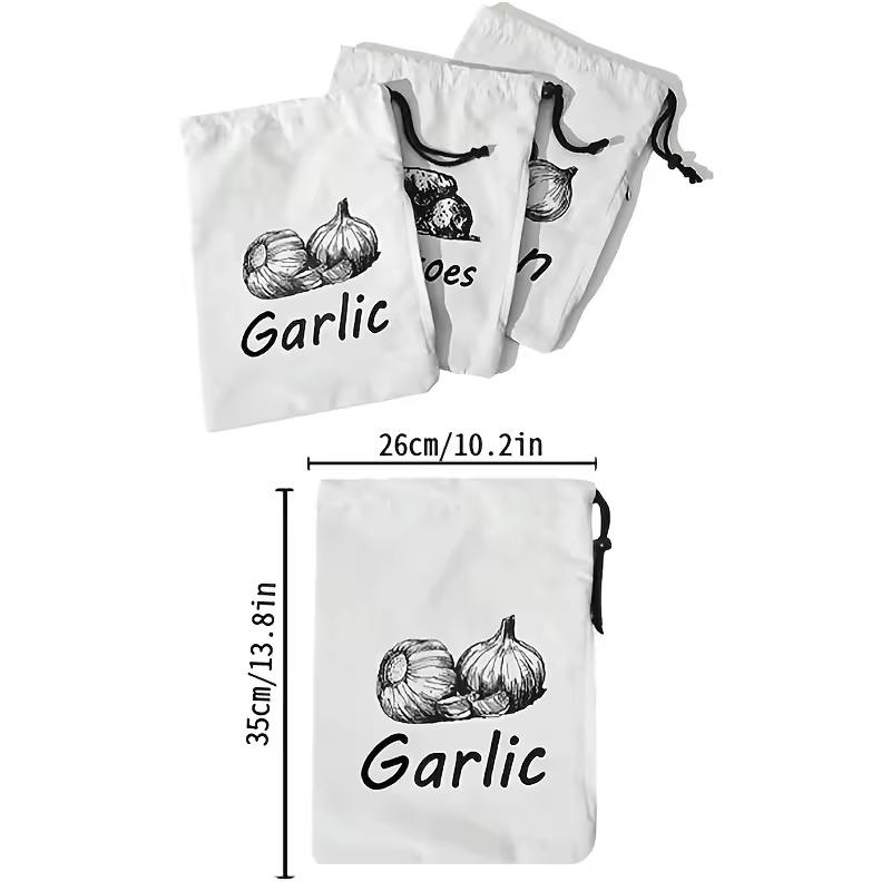 1/3Pcs Reusable Shopping Bags Vegetable Storage Bag Garlic Onion Fruit Drawstring Bags Canvas Bag Multipurpose Bags Portable