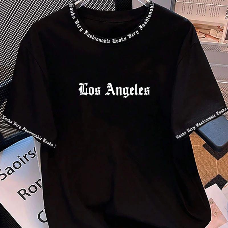 

The New T-shirt for Summer A Casual Fashionable T Shirt Sporty Breathable Soft Comfortable Tshirt Simple 3D Letter Print Tees S