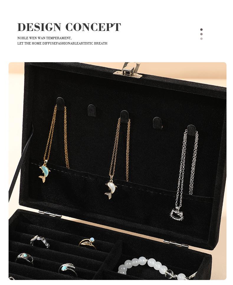 Neue High-End Schmuckschatulle mit Schnalle: Schublade mit großer Kapazität für Halsketten & Ohrringe