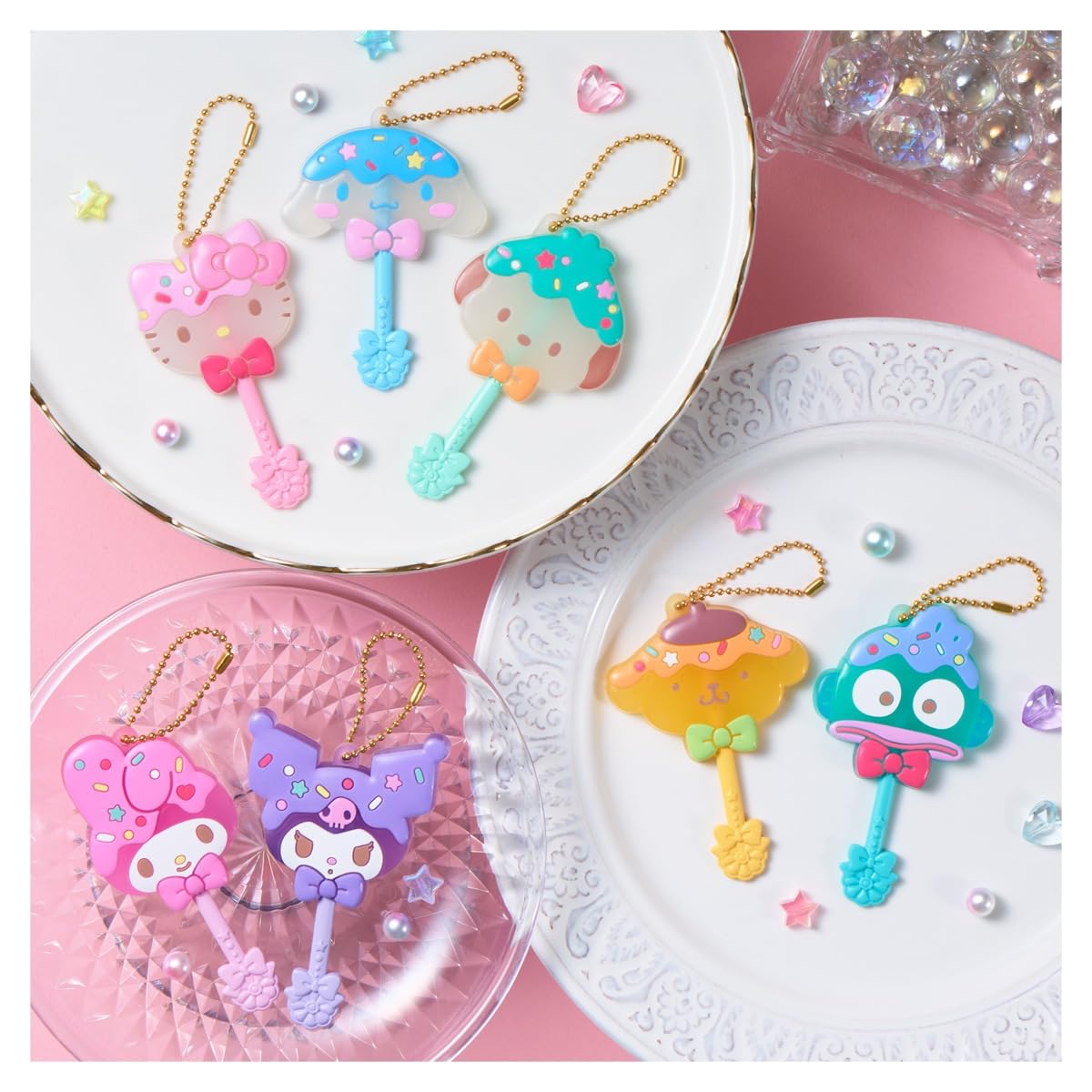 

BANDAI Леденец Конфета Персонажи Sanrio Жевательная Конфета Игрушки Набор Подвесок, Жвачка, (Ящик 12)