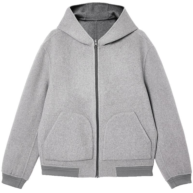 Мужское пальто с капюшоном из смесовой шерсти Jack & Jones S