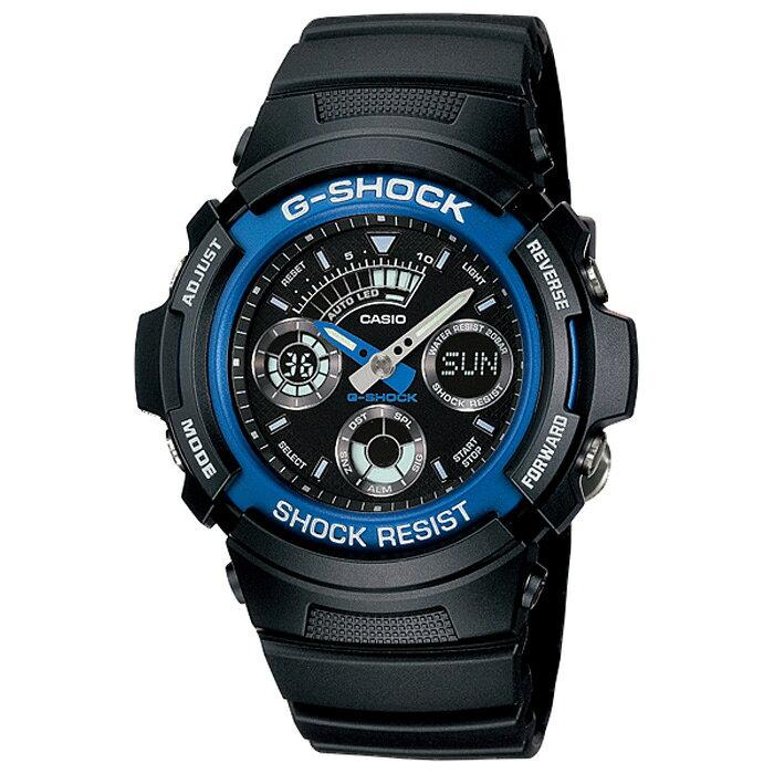 G-SHOCK AW-591-2AJF Casio Mens Wristwatch Analog-digital Blue 20 ATM Water Resistant Urethane Reverse LCD