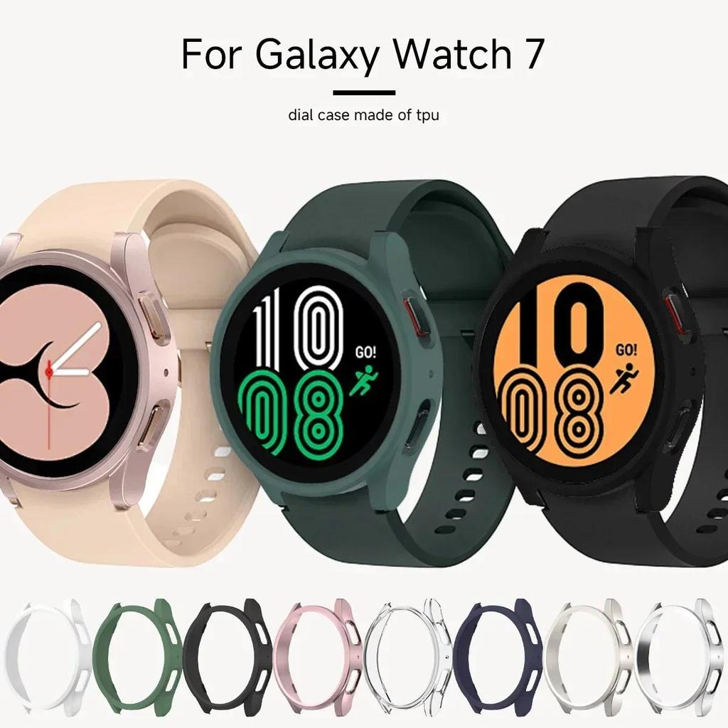 Funda para PC para Samsung Galaxy Watch 7 6 40 44mm Cubierta Mate Carcasa Protectora con Parachoques Hueco para Galaxy Watch 7 Smartwatch Accesorios