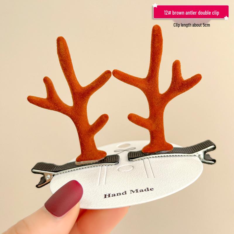 

Mori Style Reindeer Antler Hair Clip – Christmas Holiday Photo Prop Accessory