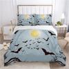 Cartoon Halloween King Queen Duvet Cover Horror Eyes Grimace Bedding Set for Children Boys Girls Scary Night Theme Quilt Cover