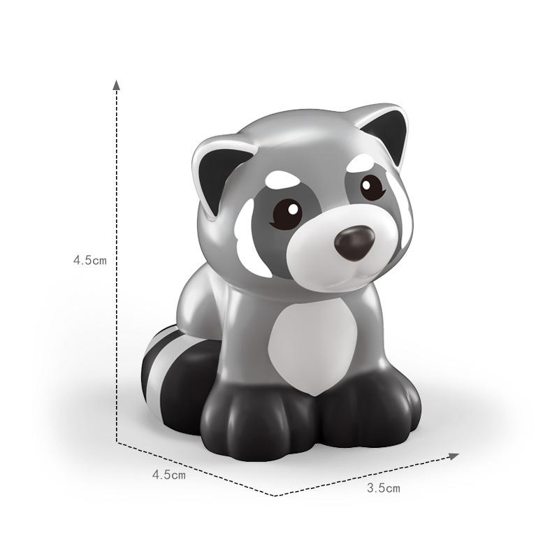 Mattoncini Grandi all'Ingrosso Fattoria Zoo Animali Parti da Assemblare Accessori Mattoni di Grandi Dimensioni Modello Giocattoli Educativi Per Bambini Bambino